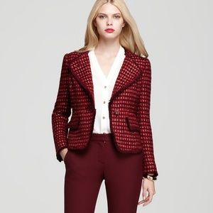 Tory Burch Victory Tweed Plum Blazer 4